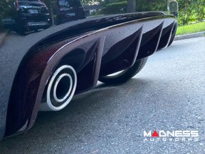 FIAT 500 Rear Diffuser - Carbon Fiber - Dual Exit - Estremo - Custom Red Candy